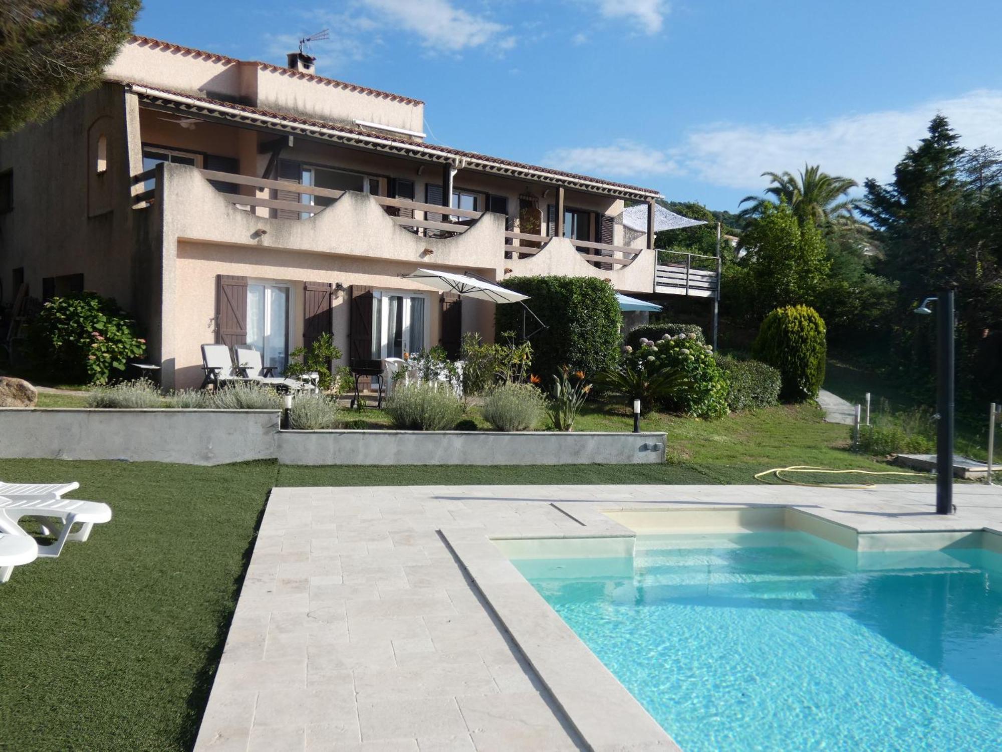 Corsicadream Arone Superbe Appartement Dans Villa, Vue Panoramique Mer, Piscine, Proche Porticcio Pietrosella Exterior foto